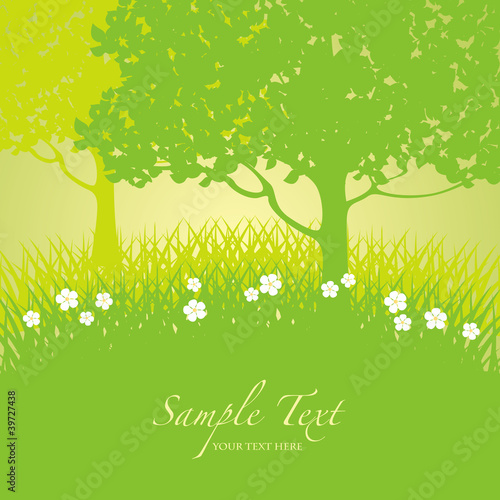green background