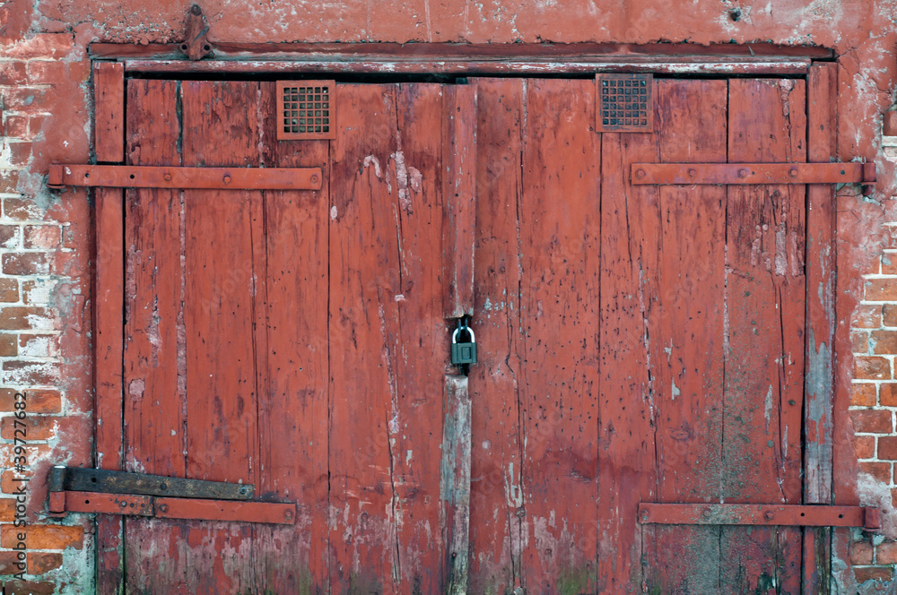 old red wooden gate old red wooden gate