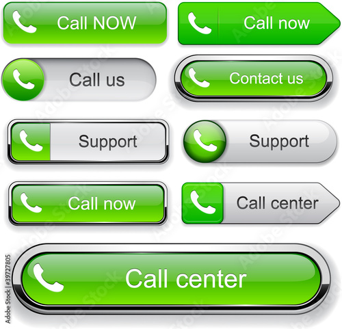 Phone high-detailed web button collection.
