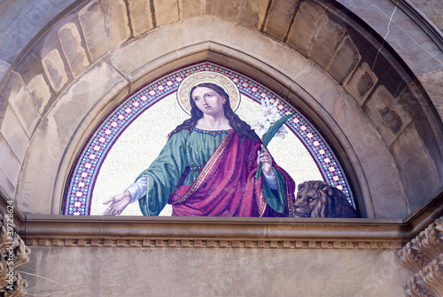 Tomb in spectacular Cemetery in Florence Italy photo