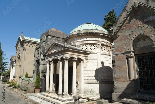 Tombs in spectacular Cemetery in Florence Italy
