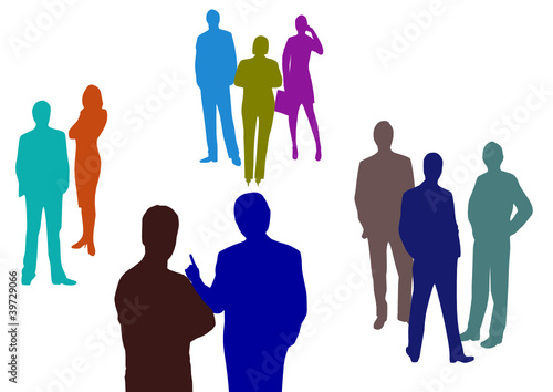 business people discussing. vector file