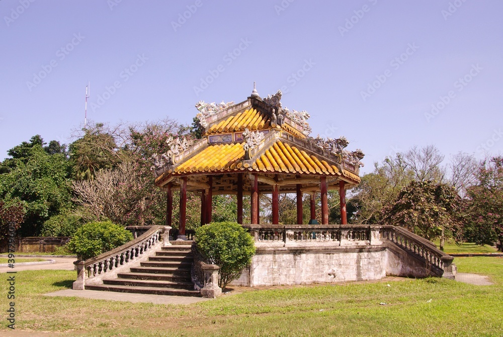 A temple in the forbidden city in Hue in Vietnam A temple in the forbidden city in Hue in Vietnam
