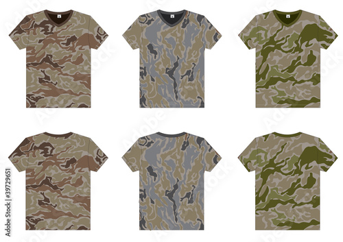 Men's Military T-Shirts v-neck