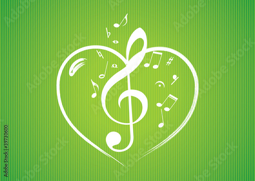 Heart rom musical notes