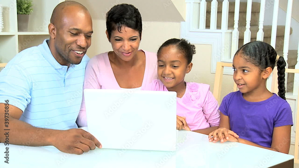 Ethnic Family Using Online Web Chat Ethnic Family Using Online Web Chat