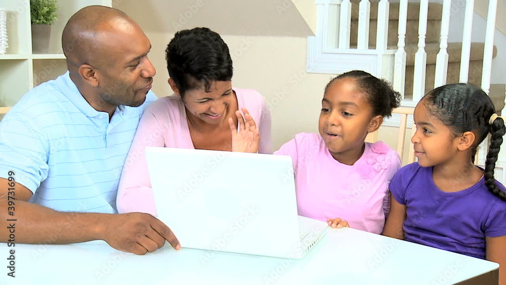 Ethnic Family Using Online Web Chat Ethnic Family Using Online Web Chat
