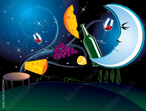 Dinner in the moonlight