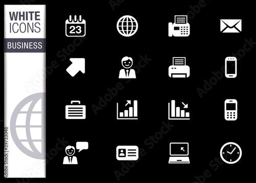 White - Office and Business icons