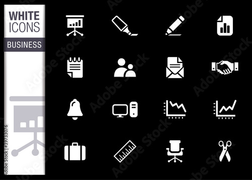 White - Office and Business icons