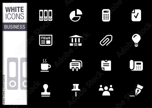 White - Office and Business icons