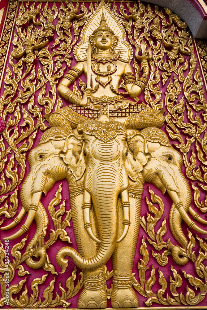 Fototapeta premium Buddha carved