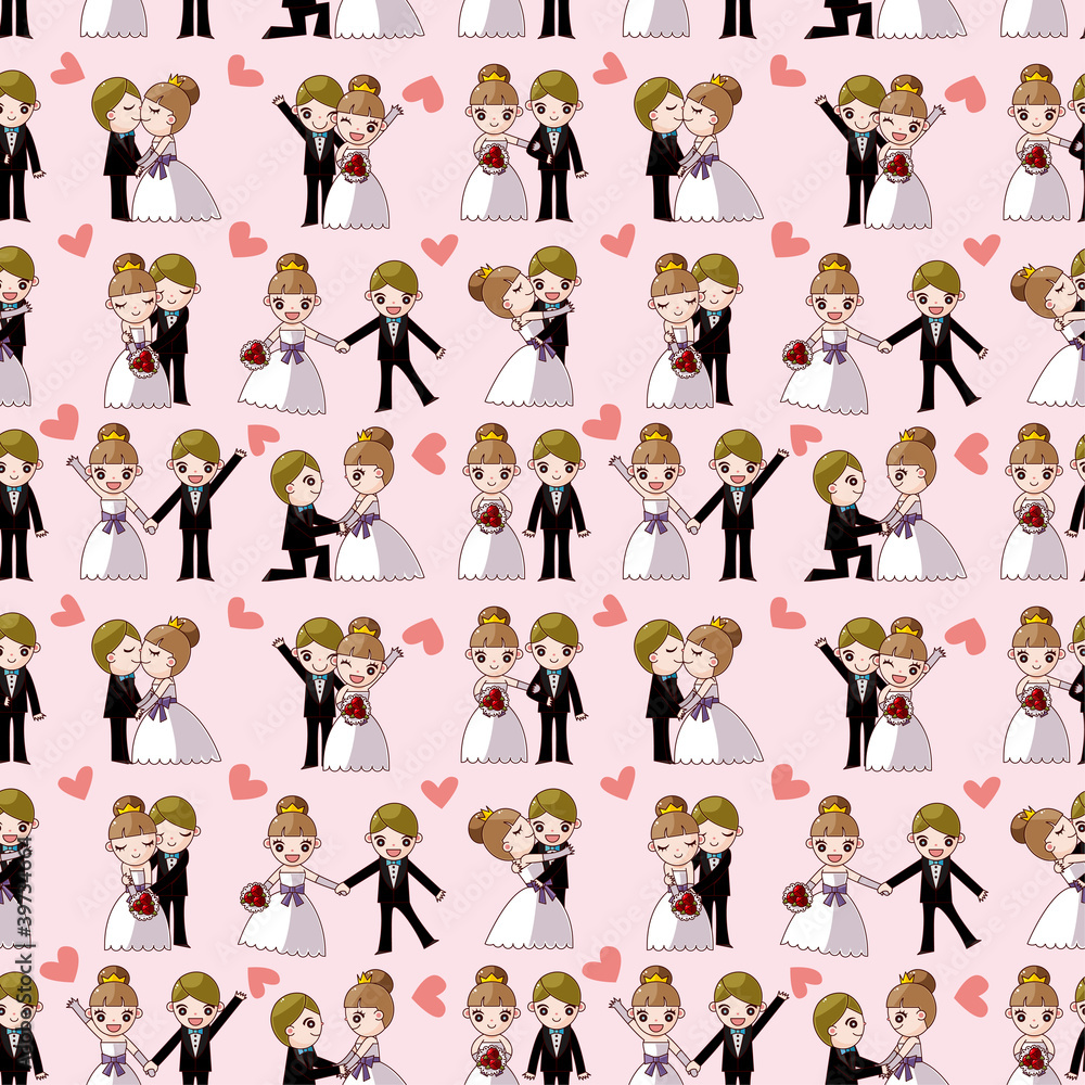 wedding seamless pattern