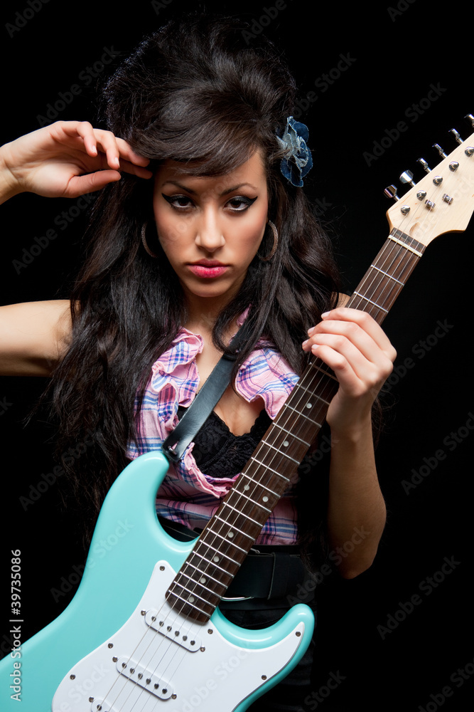 Obraz premium Mujer rockera