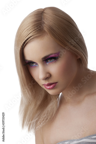 beauty girl with colourfull make up