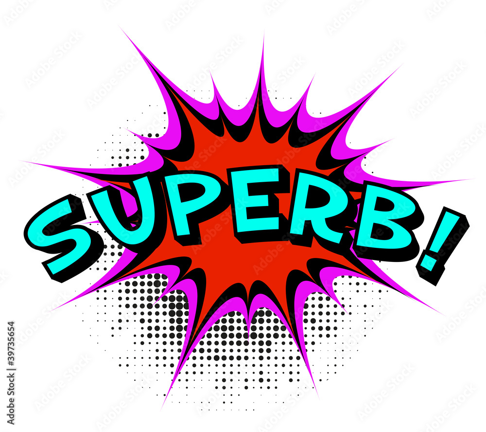 Superb. Comic book explosion.Vector illustration. Superb. Comic book explosion.Vector illustration.