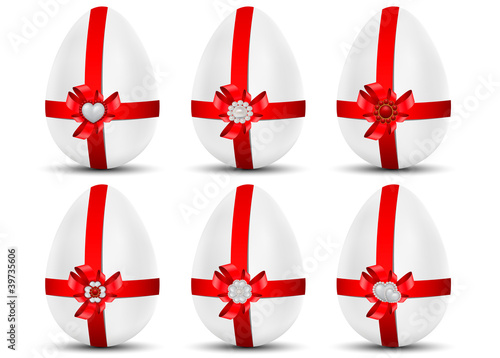 vector greeting cards with eggs, dedicated to Happy Ester  Day