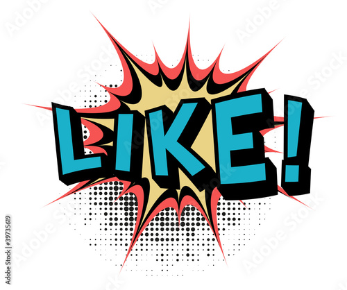 Like.Comic book explosion.Vector illustration.