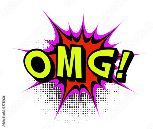 OMG. Comic book explosion.Vector illustration.