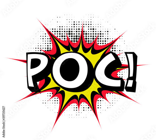 Poc. Comic book explosion. Vector illustration.