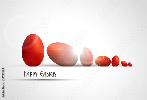 Red eggs background.Easter.Vector illustration.