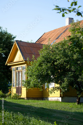 Old yellow house photo