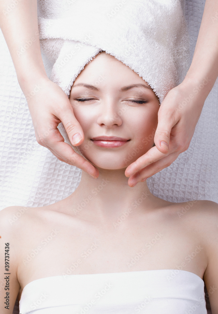 facial massage enjoying facial massage enjoying