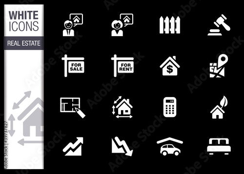 White - Real estate icons