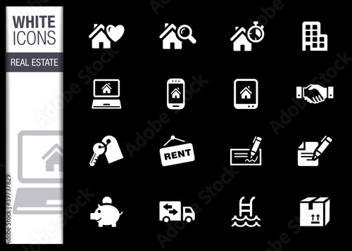 White - Real estate icons