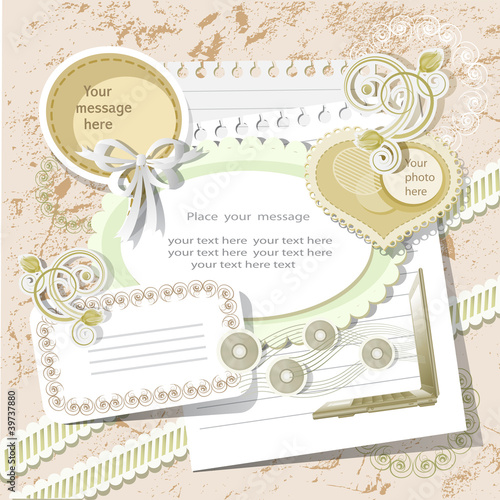 Scrapbook background in vintage stile