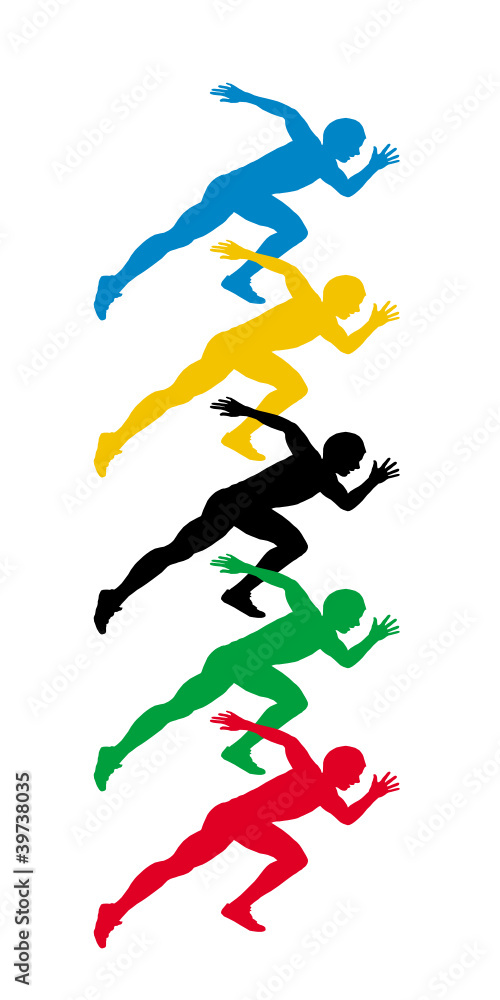 Sprinters start pose. vector file Sprinters start pose. vector file