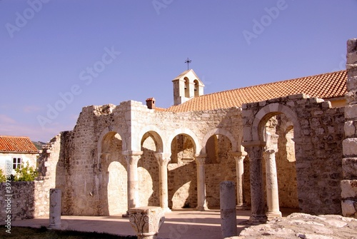 The remains of the st John monastery in rab in Croatia