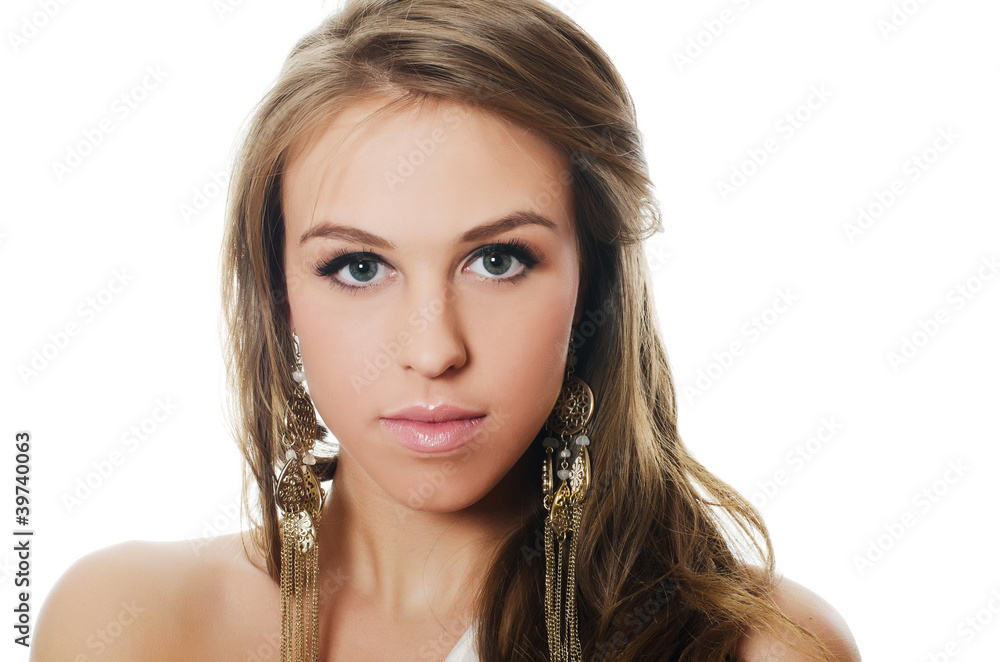 The young beautiful girl with a Evening make-up The young beautiful girl with a Evening make-up