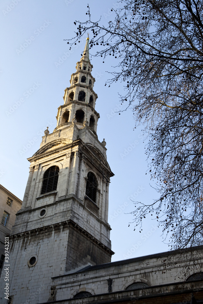 St. Bride's Church in Fleet Street, London