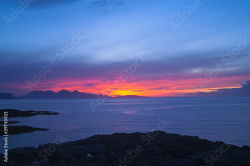 Sunset, Rum, Inner Hebrides, Scotland
