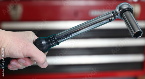 Torque Wrench with Toolchest Background