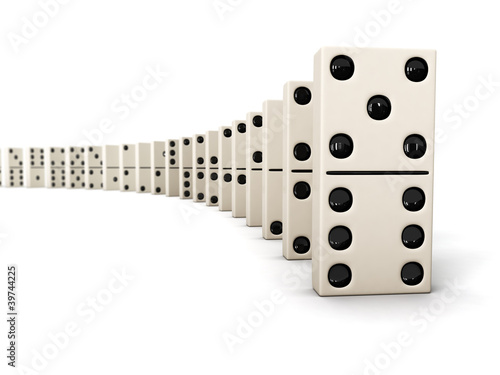 Obraz na plátně Row of dominoes