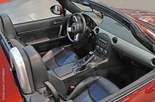 Interior of the convertible roadster