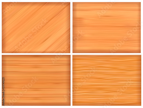 Set of brown wood texture Vector illustration