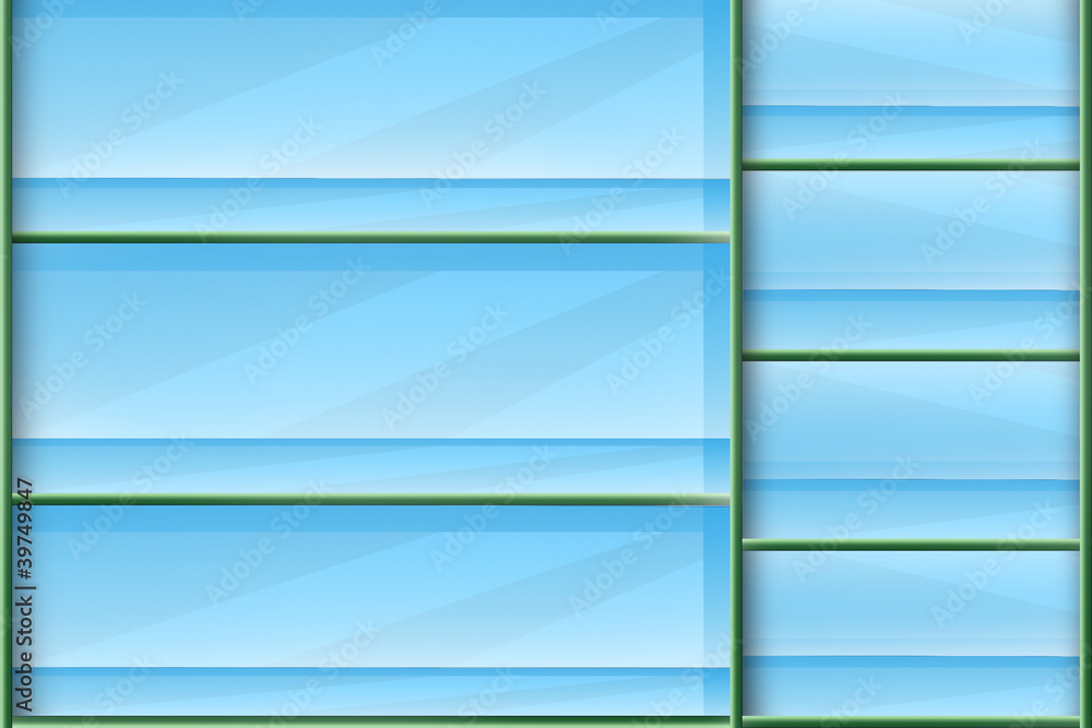 Obraz premium Empty advertising glass shelf