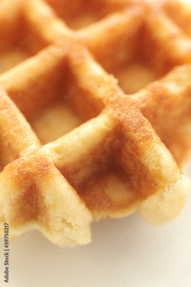 Close up of waffle
