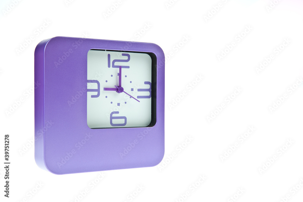 Violet table clock at 9 o'clock Violet table clock at 9 o'clock