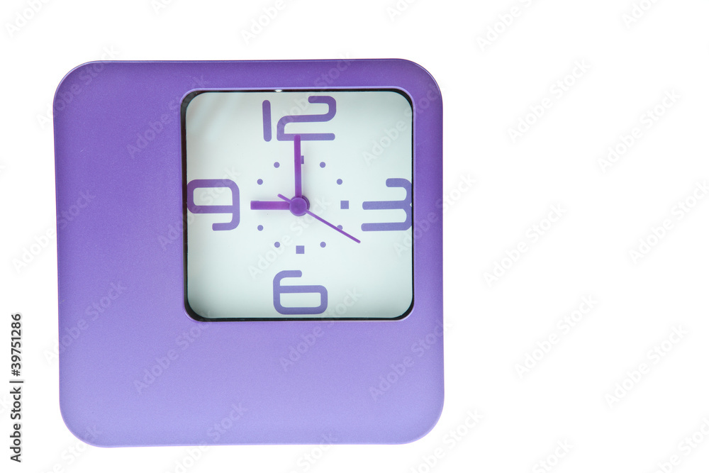 Violet table clock at 9 o'clock Violet table clock at 9 o'clock