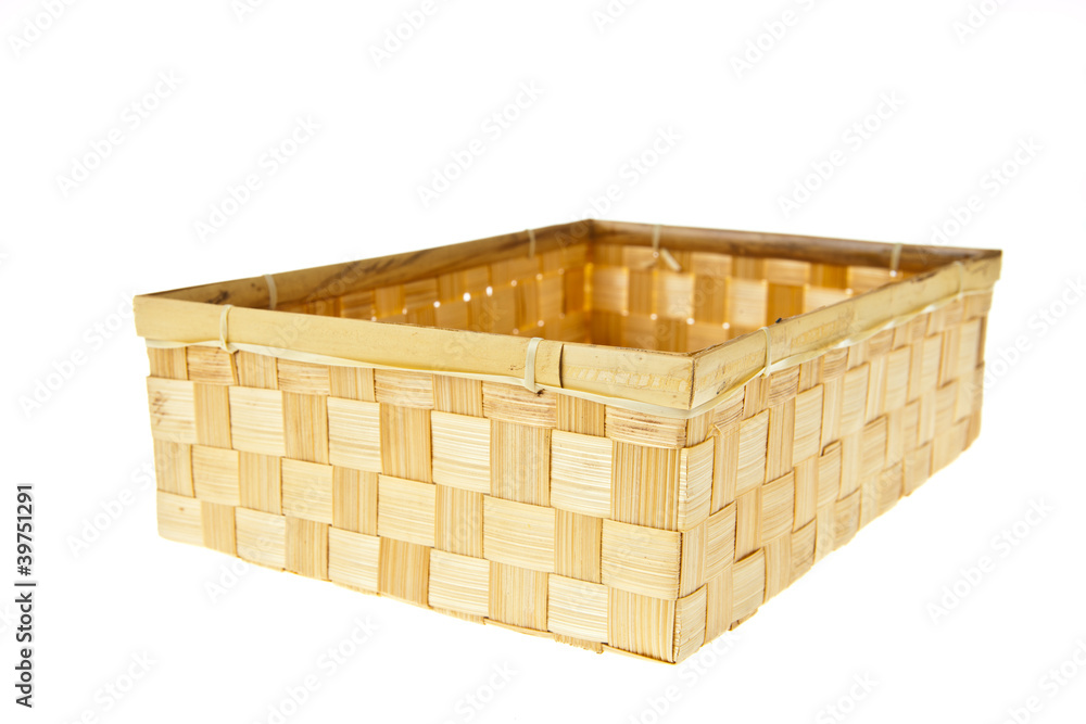 Wicker Box isolated on white background Wicker Box isolated on white background