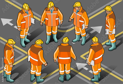 Isometric foreman in eight positions
