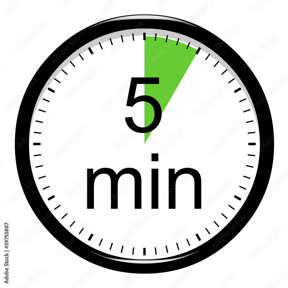 Minuterie - 5 minutes Stock Illustration | Adobe Stock