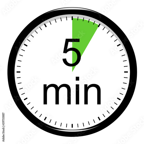 Minuterie - 5 minutes Stock Illustration | Adobe Stock