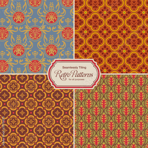 seamlessly tiling retro patterns (tiles in the palette)