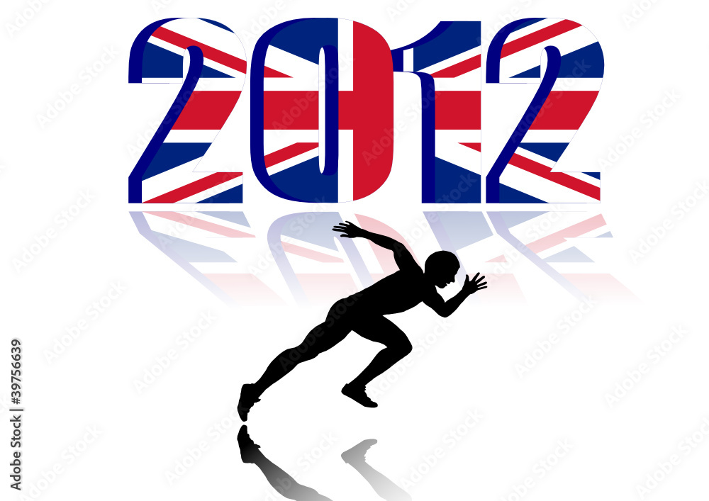 Fototapeta premium 2012 Union Flag and Sprinter. vector file