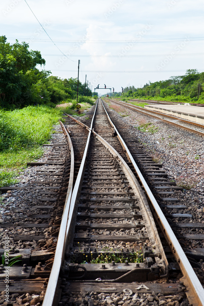 Obraz premium Separated Railway Track